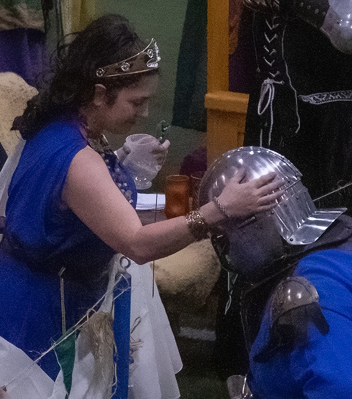 Prince Brennan honors whom he fights for, before the crown tournament final.